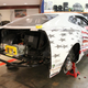 Looking at the rear of the car with the body panels off shows just how inboard they’ve moved the drivetrain components.